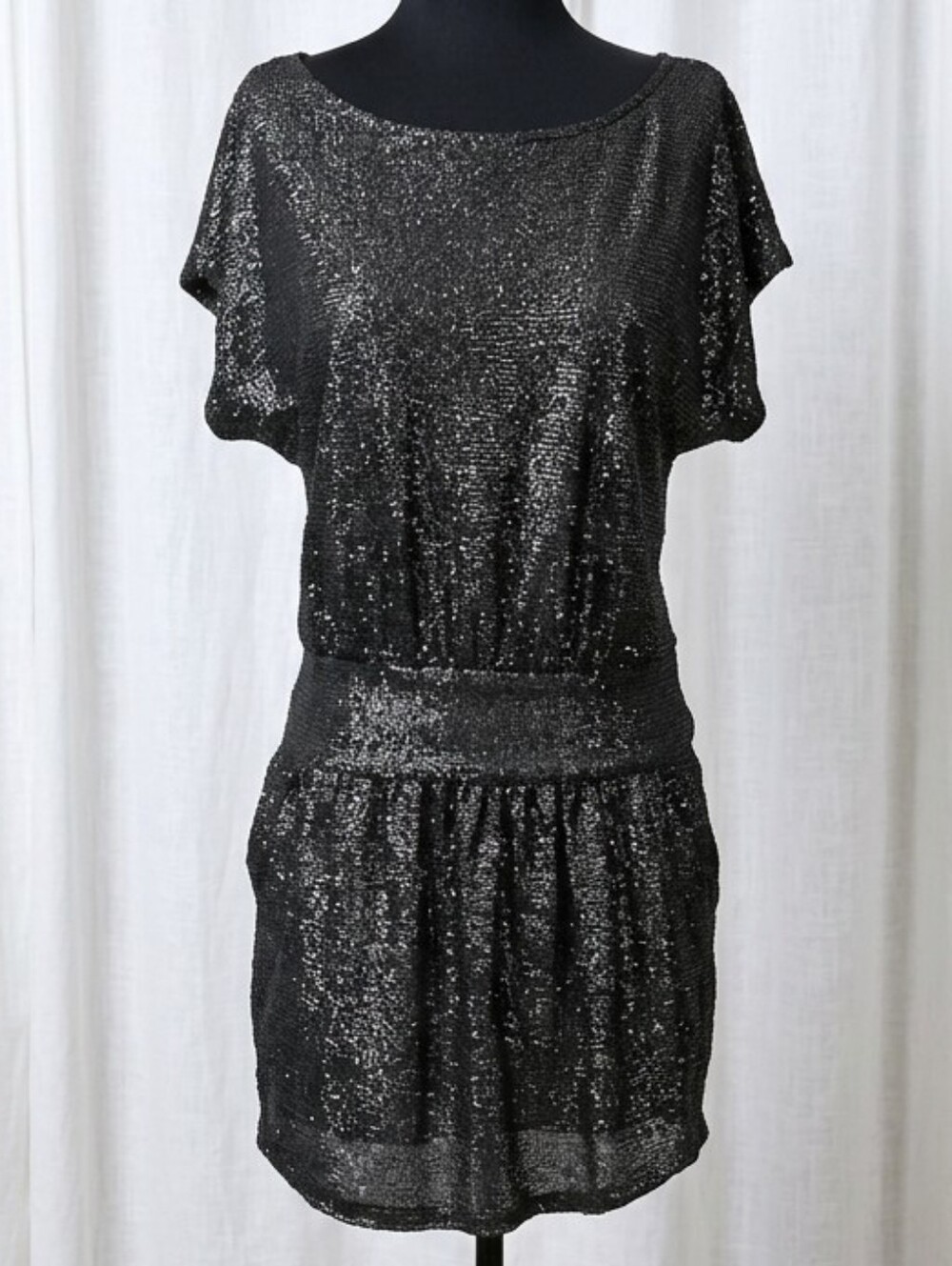 BCBGeneration Gunmetal Blouson Dress